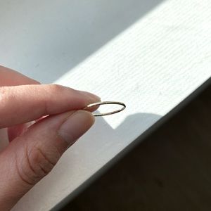 14k solid gold stacking ring | simple round band | 1.2mm | size 6.5